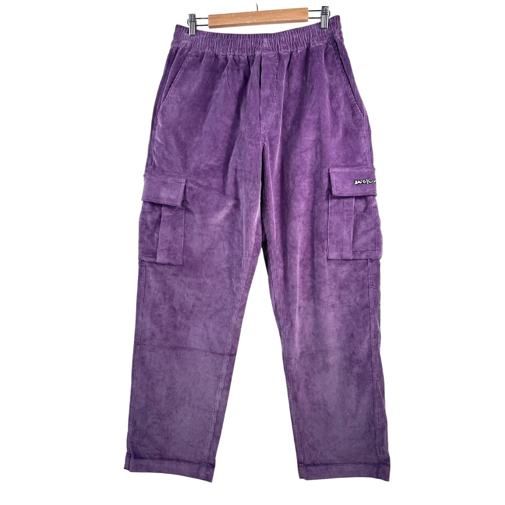 Welcome chamber corduroy cargo pants baggy embroidered Y2K 90s skater sz M